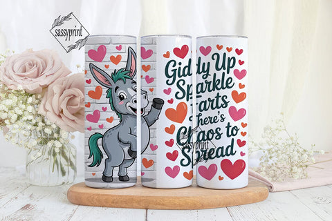 Giddy Up Donkey 20oz Tumbler Wrap Sublimation sassyprint 