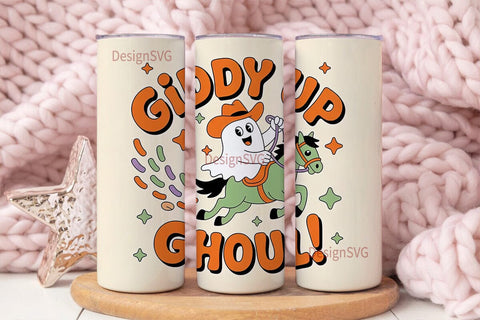 Giddy Up Ghoul 20oz Tumbler Wrap Sublimation DesignSVG 