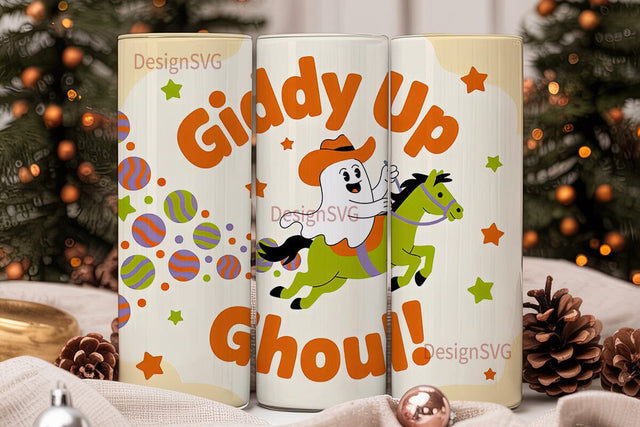Giddy Up Ghoul 20oz Tumbler Wrap Sublimation DesignSVG 