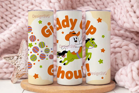 Giddy Up Ghoul 20oz Tumbler Wrap Sublimation DesignSVG 