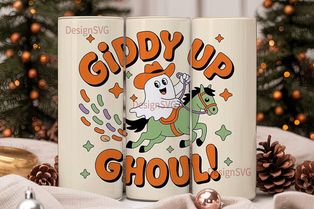 Giddy Up Ghoul 20oz Tumbler Wrap Sublimation DesignSVG 