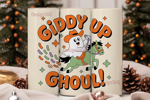Giddy Up Ghoul 20oz Tumbler Wrap Sublimation DesignSVG 