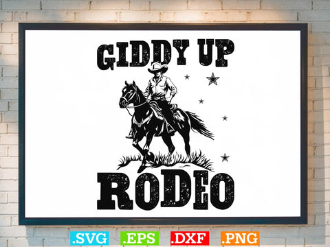 Giddy Up Rodeo Svg,Desert Cowboys Svg, Western Svg, Cowgirl Svg, Cowboy Ranch silhouette, Desert Cactus Svg SVG Creativeart88 