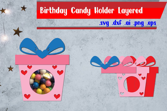 Gift Box Candy Dome-Birthday Candy Holder SVG zafrans studio 
