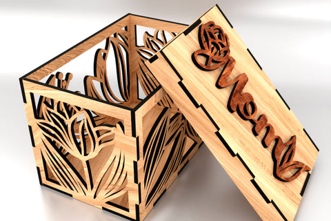 Gift Box for Mom SVG LaserCutano 