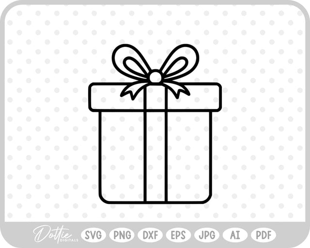 Gift Box Gift Wrapped Box Present SVG DottieDigitals 