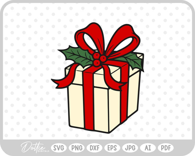 Gift Box Gift Wrapped Box Present SVG DottieDigitals 