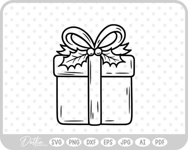 Gift Box Gift Wrapped Box Present SVG DottieDigitals 