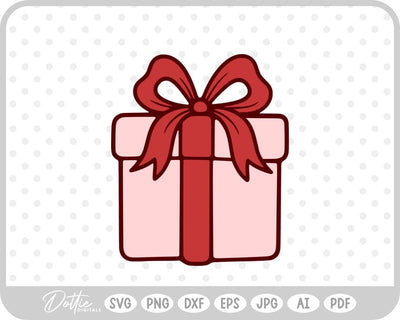 Gift Box Gift Wrapped Box Present SVG DottieDigitals 