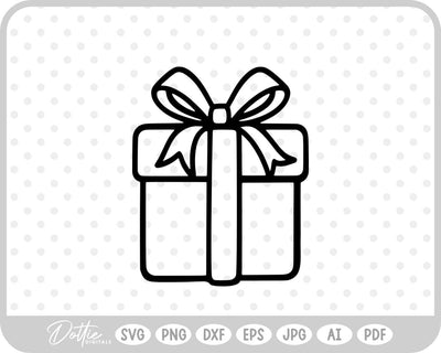 Gift Box Gift Wrapped Box Present SVG DottieDigitals 