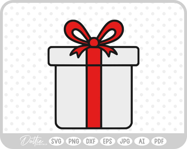 Gift Box Gift Wrapped Box Present SVG DottieDigitals 