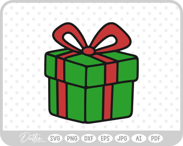 Gift Box Gift Wrapped Box Present SVG DottieDigitals 