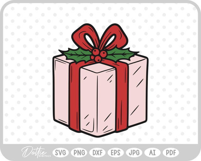 Gift Box Gift Wrapped Box Present SVG DottieDigitals 