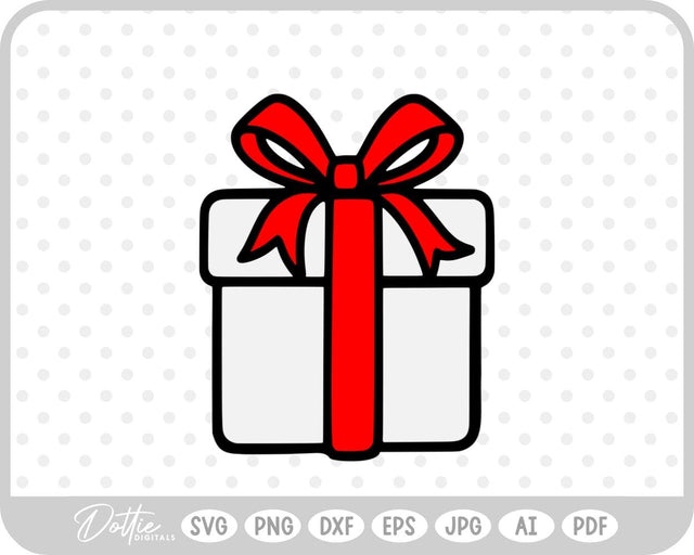 Gift Box Gift Wrapped Box Present SVG DottieDigitals 