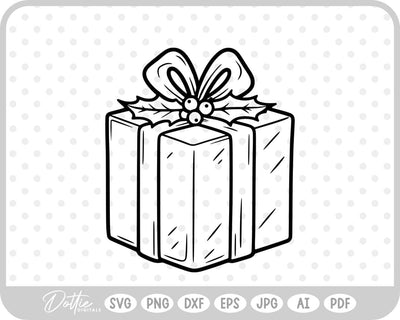 Gift Box Gift Wrapped Box Present SVG DottieDigitals 