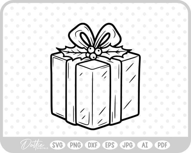 Gift Box Gift Wrapped Box Present SVG DottieDigitals 
