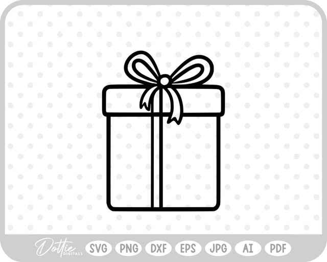 Gift Box Gift Wrapped Box Present SVG DottieDigitals 