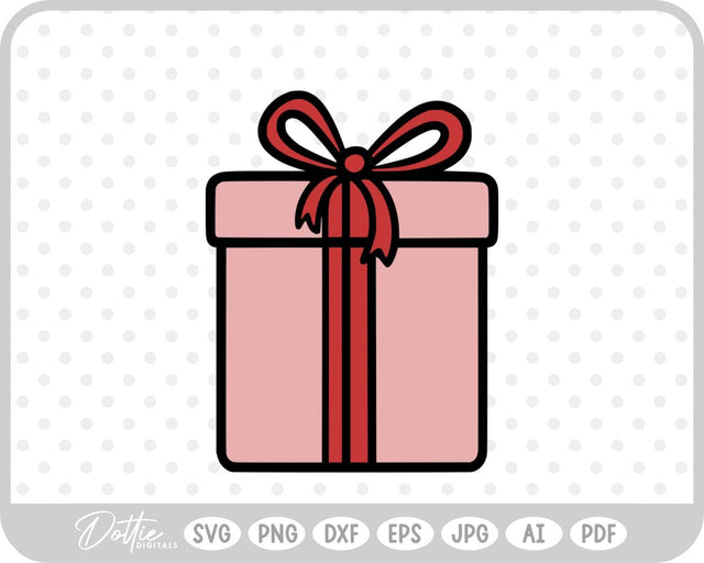 Gift Box Gift Wrapped Box Present SVG DottieDigitals 