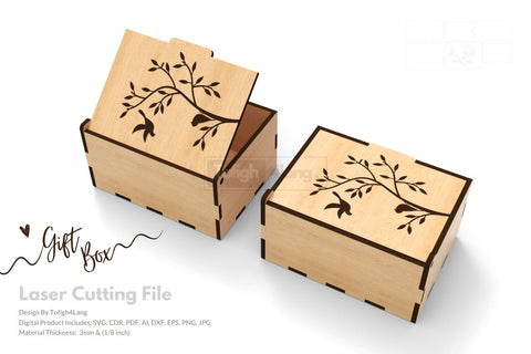 Gift Box Laser Cut File | Laser Cutting File | Valentine Day SVG tofigh4lang 