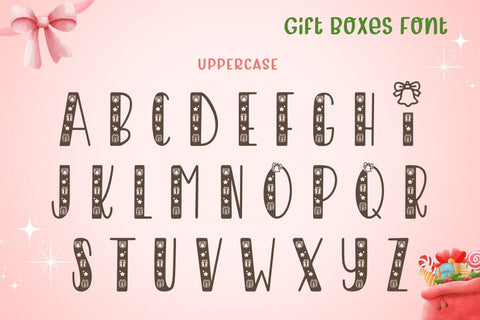 Gift Boxes - Decorative Font Font AnningArts Design 