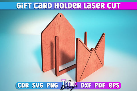 Gift Card Holder Laser Cut | Greeting Cards | Wooden Card Holder | CNC Files SVG The T Store Design 