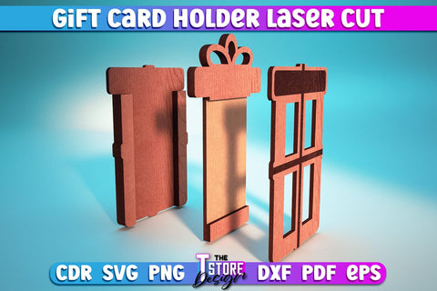 Gift Card Holder Laser Cut | Greeting Cards | Wooden Card Holder | CNC Files SVG The T Store Design 