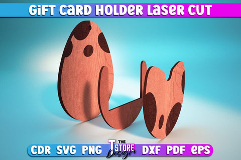 Gift Card Holder Laser Cut | Greeting Cards | Wooden Card Holder | CNC Files SVG The T Store Design 