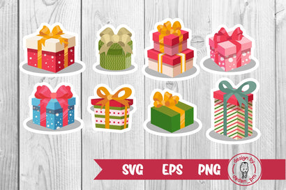 Gift illustration clipart, sticker svg SVG dadan_pm 