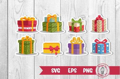 Gift illustration clipart, sticker svg SVG dadan_pm 