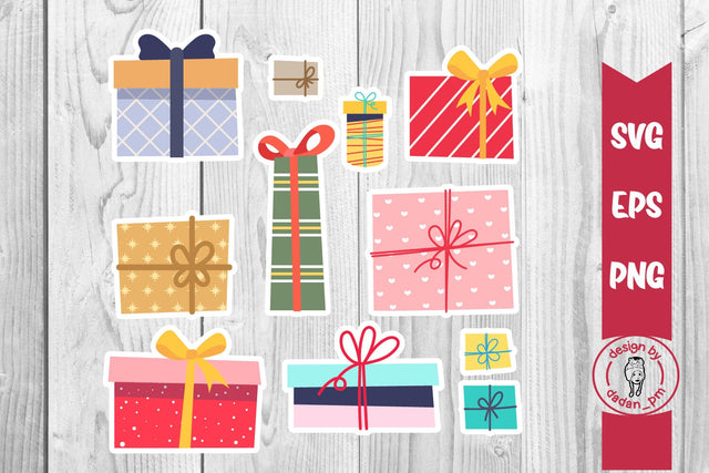 Gift Illustration Clipart, Sticker Svg SVG dadan_pm 