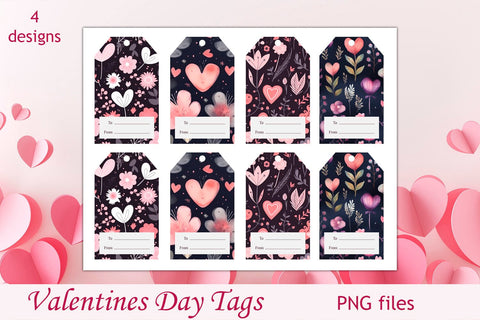 Gift labels Valentine, Valentines day gift tags printable, Printable png Sublimation AnastasiyaArtDesign 