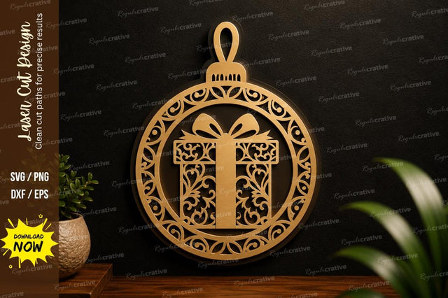 Gift Ornament Frame Laser Cut SVG Design SVG Regulrcrative 