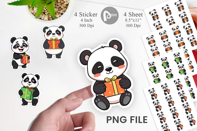 Gift Panda Sticker Sublimation artnoy 