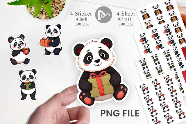 Gift Panda Sticker Sublimation artnoy 