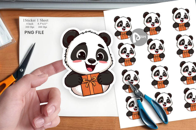 Gift Panda Sticker Sublimation artnoy 