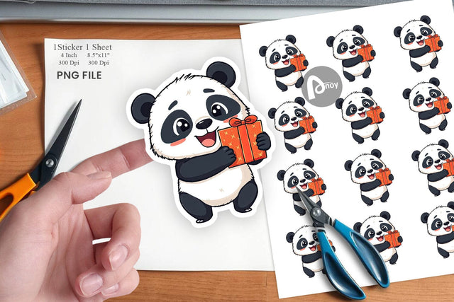 Gift Panda Sticker Sublimation artnoy 