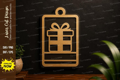 Gift Tag Ornament Laser Cut SVG Design SVG Regulrcrative 