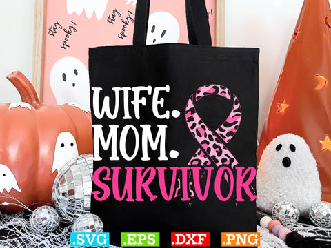 Gift Woman Wife Mom Survivor T-shirt Design, Back The Pink Svg, Breast Cancer Png SVG Creativeart88 