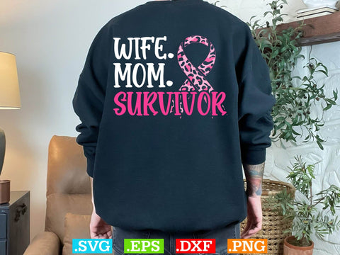 Gift Woman Wife Mom Survivor T-shirt Design, Back The Pink Svg, Breast Cancer Png SVG Creativeart88 