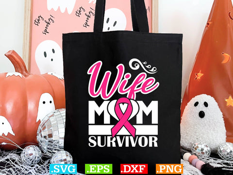 Gift Woman Wife Mom Survivor T-shirt Design, Back The Pink Svg, Breast Cancer Png SVG Creativeart88 