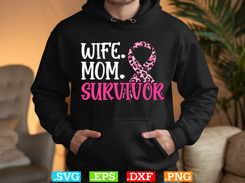 Gift Woman Wife Mom Survivor T-shirt Design, Back The Pink Svg, Breast Cancer Png SVG Creativeart88 