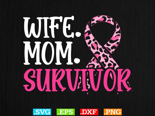 Gift Woman Wife Mom Survivor T-shirt Design, Back The Pink Svg, Breast Cancer Png SVG Creativeart88 