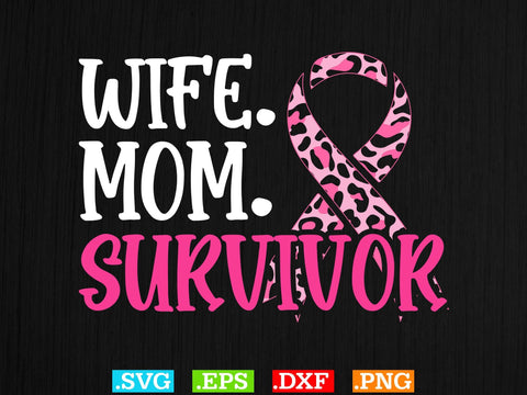 Gift Woman Wife Mom Survivor T-shirt Design, Back The Pink Svg, Breast Cancer Png SVG Creativeart88 