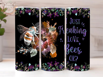 Gifts For Bee Lovers 20oz Tumbler Png, Straight & Tapered Tumbler Png, Bee Tumbler Png, Digital Download PNG Sublimation Lara' s Designs 