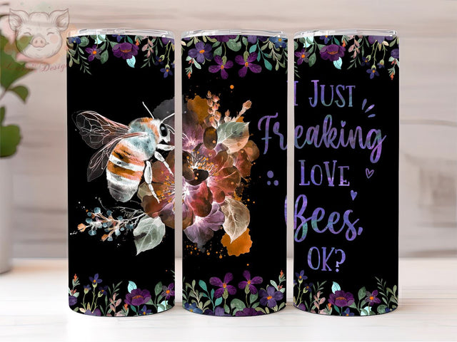 Gifts For Bee Lovers 20oz Tumbler Png, Straight & Tapered Tumbler Png, Bee Tumbler Png, Digital Download PNG Sublimation Lara' s Designs 