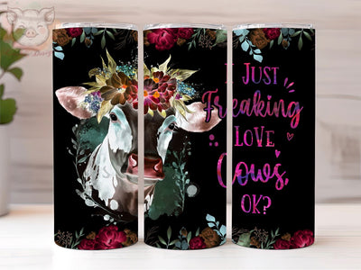 Gifts For Cow Lovers 20oz Tumbler Png, Straight & Tapered Tumbler Png, Cow Tumbler Png, Digital Download PNG Sublimation Lara' s Designs 