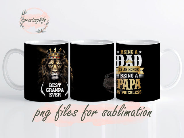 Gifts for Dad From Daughter Protector Hero Mug Wrap Design, Instant Digital Design Download Mug Wrap Design, Mug Design PNG Sublimation PrintingLife 