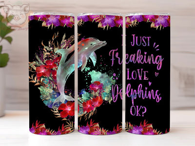 Gifts For Dolphin Lovers 20oz Tumbler Png, Straight & Tapered Tumbler Png, Dolphin Tumbler Png, Digital Download PNG Sublimation Lara' s Designs 