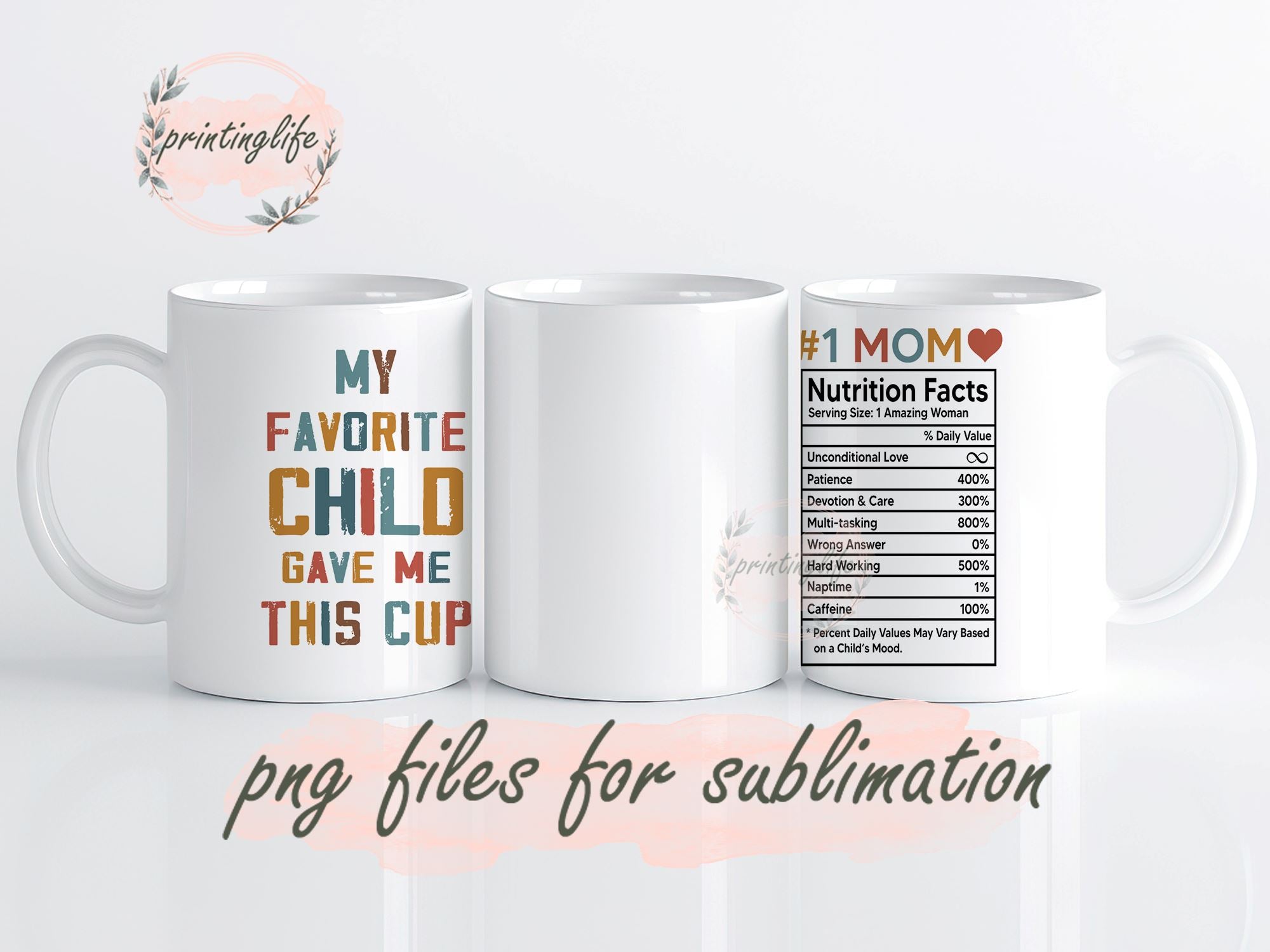 Funny Mom Birthday Gifts Mom Nutritional Facts Best Mom Gift Mug