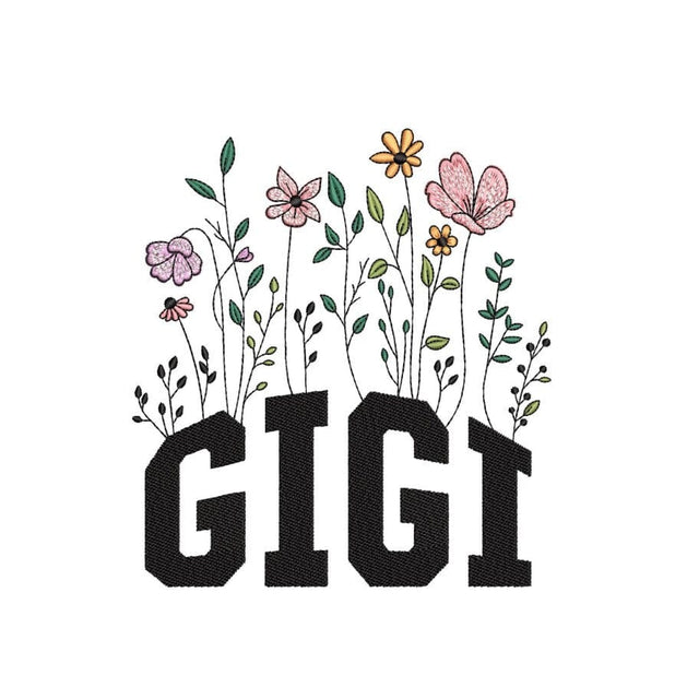 Gigi Flower Embroidery Design, 3 sizes, Instant Download Embroidery/Applique DESIGNS Nino Nadaraia 